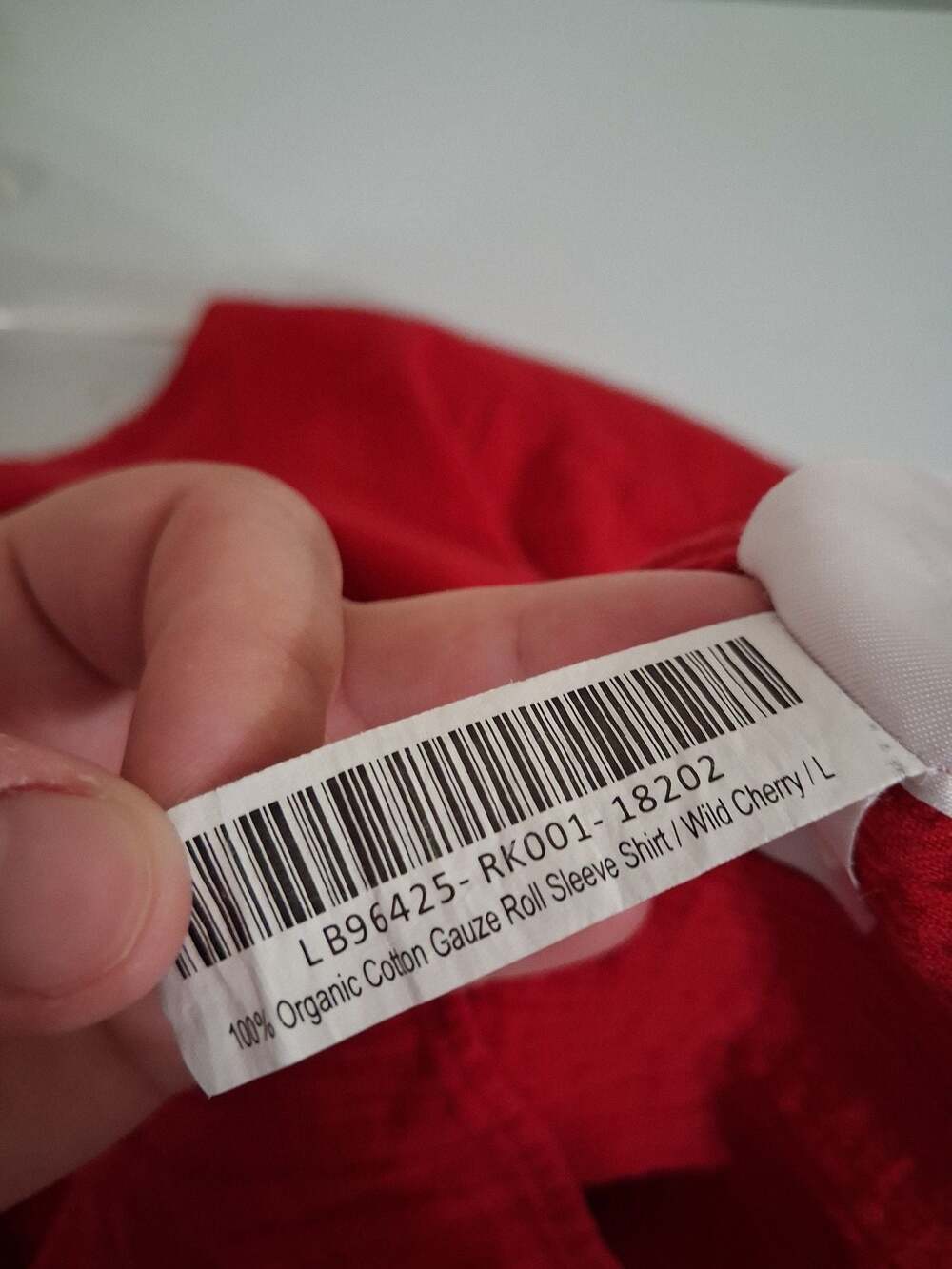 Quince 100% Organic Cotton Gauze Roll Sleeve Shirt in Wild Cherry - Picture 6 of 8